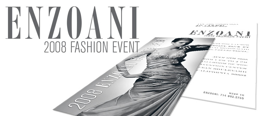 Enzoani Fashion event 2008 branding
